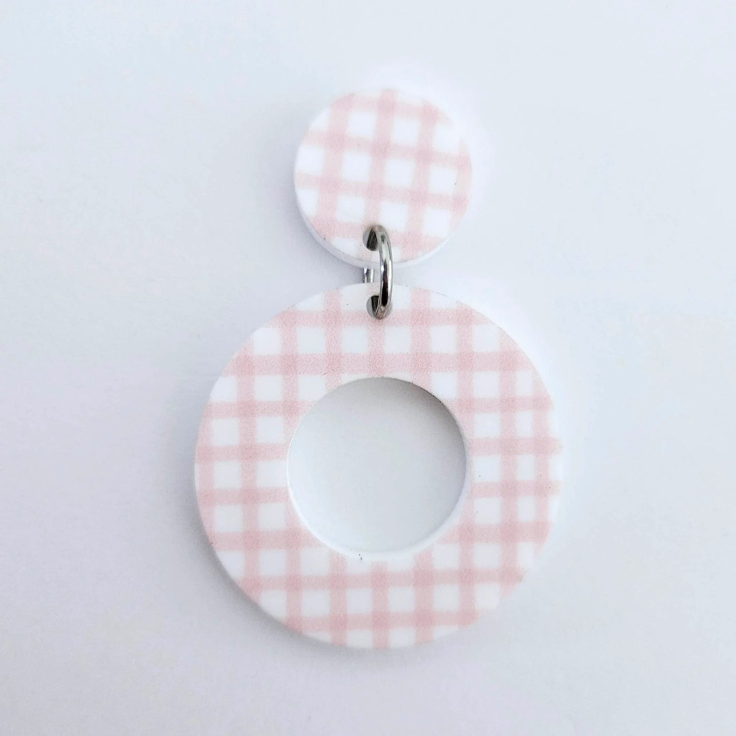 33mm GINGHAM Acrylic MINI HOOPS MIXED PACK