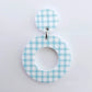 33mm GINGHAM Acrylic MINI HOOPS MIXED PACK