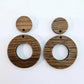 33mm WALNUT Veneer MINI HOOPS , with toppers