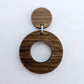 33mm WALNUT Veneer MINI HOOPS , with toppers