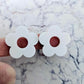 30mm WHITE Acrylic FLOWERS