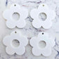 30mm WHITE Acrylic FLOWERS