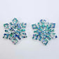 43mm AQUA Glitter SNOWFLAKES