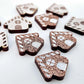 20mm COPPER GLITTER Acrylic GINGERBREAD HOUSES