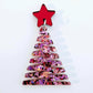 40mm CHUNKY Glitter ZIGZAG Christmas Trees MIXED PACK