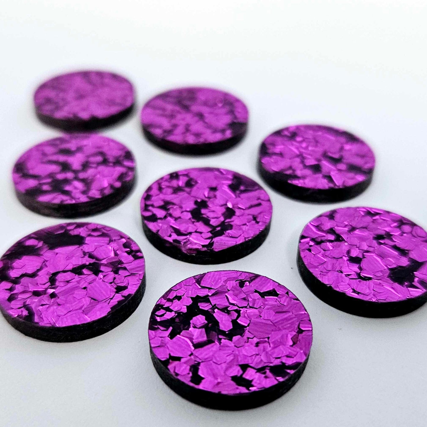 20mm CHUNKY BERRY GLITTER Acrylic CIRCLES – A Krafty Avenue