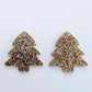 35mm ROSE GOLD GLITTER Acrylic CHRISTMAS TREES