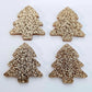 35mm ROSE GOLD GLITTER Acrylic CHRISTMAS TREES