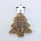 35mm ROSE GOLD GLITTER Acrylic CHRISTMAS TREES