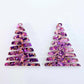 40mm UNICORN Glitter ZIGZAG Christmas Trees