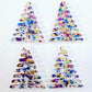 40mm CARNIVAL Glitter ZIGZAG Christmas Trees.