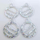 38mm HOLOGRAPHIC SILVER Glitter BAUBLES