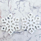 43mm WHITE Acrylic SNOWFLAKES