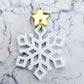 43mm WHITE Acrylic SNOWFLAKES