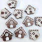 20mm COPPER GLITTER Acrylic GINGERBREAD HOUSES