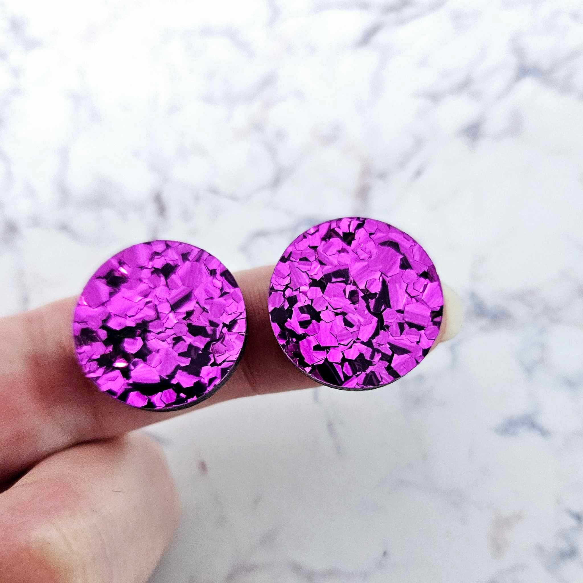 20mm CHUNKY BERRY GLITTER Acrylic CIRCLES – A Krafty Avenue