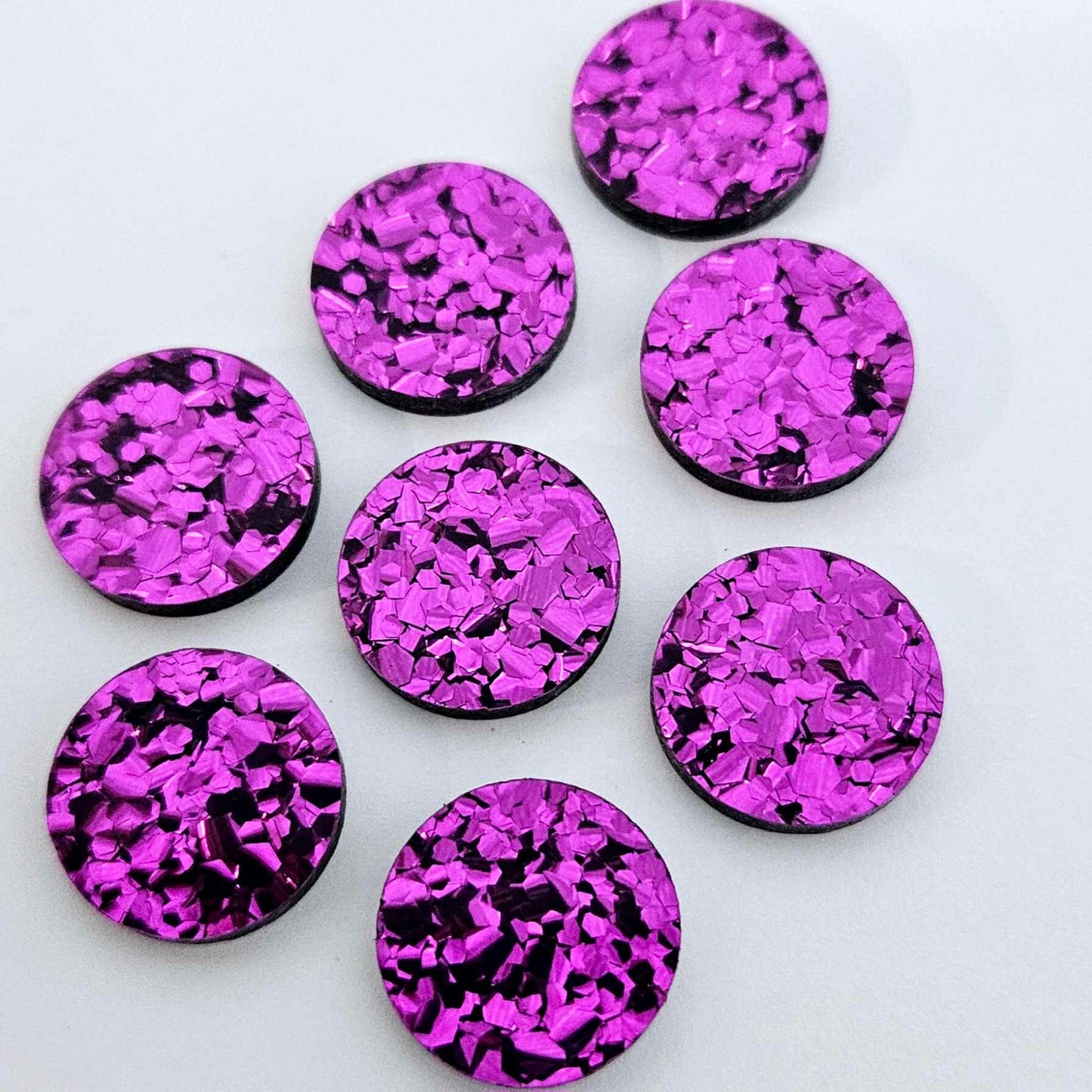 20mm CHUNKY BERRY GLITTER Acrylic CIRCLES – A Krafty Avenue