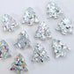 16mm HOLOGRAPHIC SILVER Glitter CHRISTMAS TREES