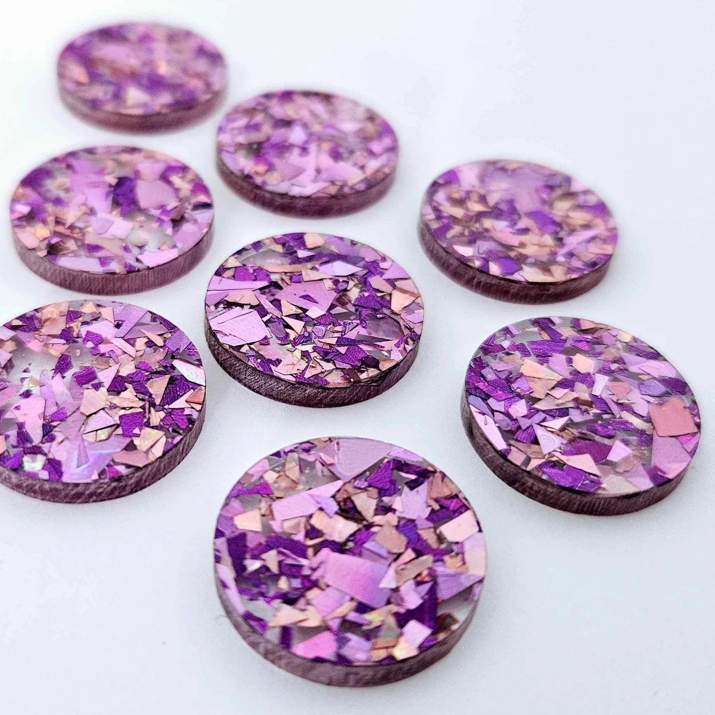 20mm UNICORN GLITTER Acrylic CIRCLES