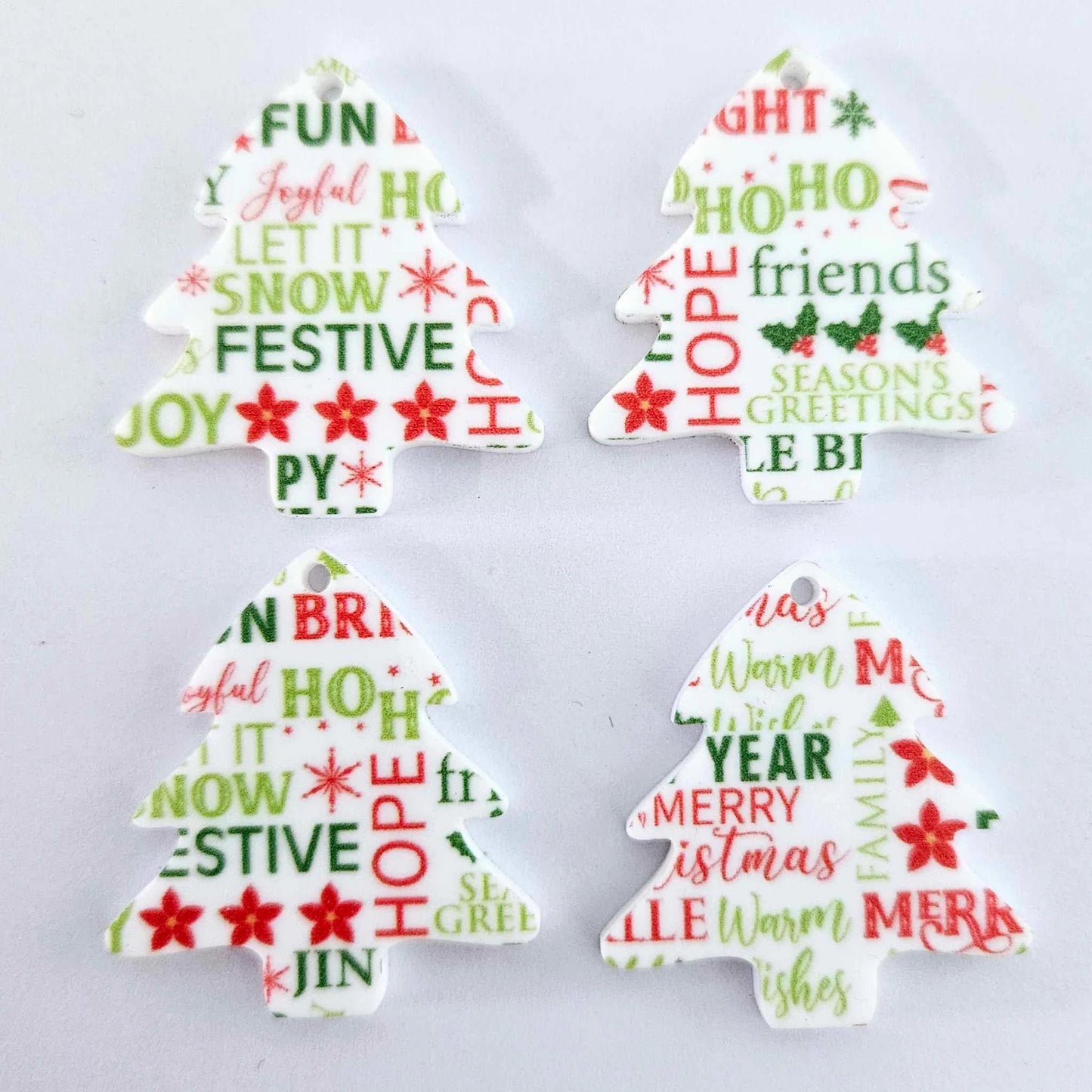 35mm CHRISTMAS TEXT Acrylic TREES – A Krafty Avenue