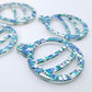 38mm AQUA Glitter BAUBLES