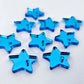 blue mirror star Christmas DIY earring supplies laser cut acrylic topper blanks studs