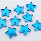 blue mirror star Christmas DIY earring supplies laser cut acrylic topper blanks studs