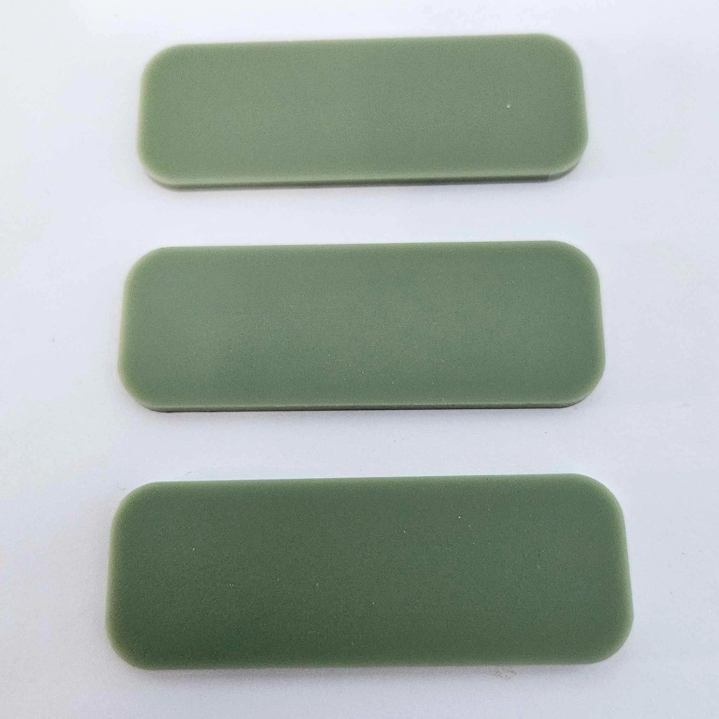 70mm OLIVE GREEN Acrylic NAME BADGE BLANK