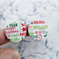 25mm CHRISTMAS TEXT Acrylic CIRCLES