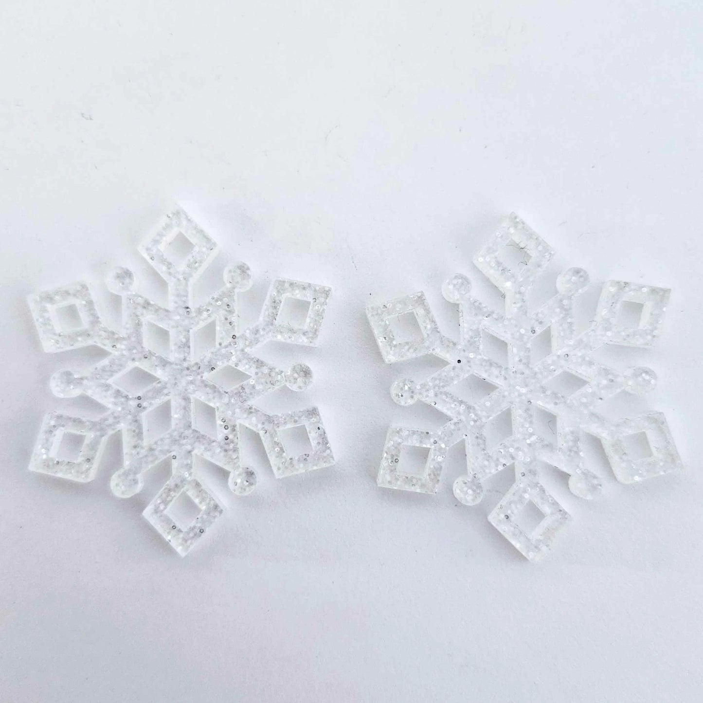 43mm FAIRY DUST Glitter SNOWFLAKES