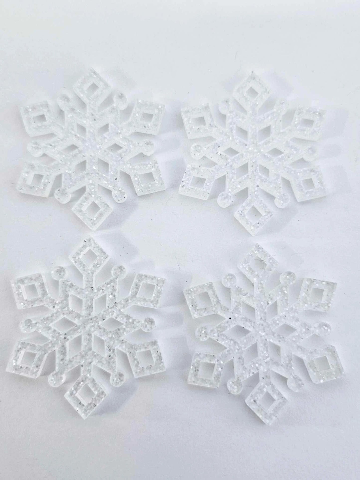 43mm FAIRY DUST Glitter SNOWFLAKES