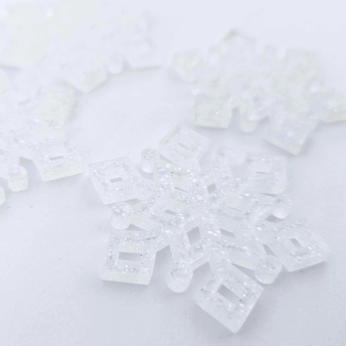 43mm FAIRY DUST Glitter SNOWFLAKES