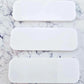 70mm GLOSSY WHITE Acrylic NAME BADGE BLANKS