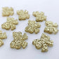 16mm GOLD GLITTER Acrylic BOWS