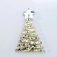 40mm CHUNKY GOLD Glitter ZIGZAG Christmas Trees.