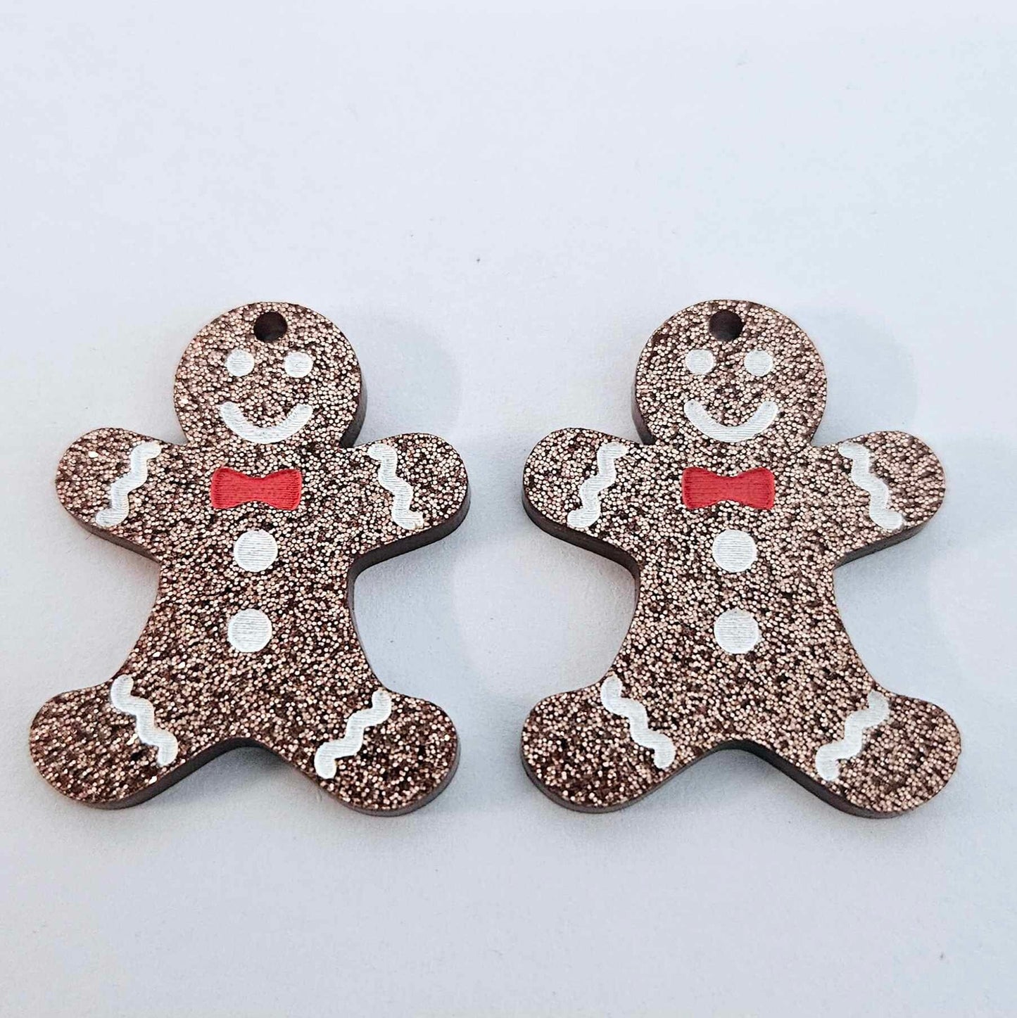 35mm COPPER GLITTER Acrylic GINGERBREAD MEN