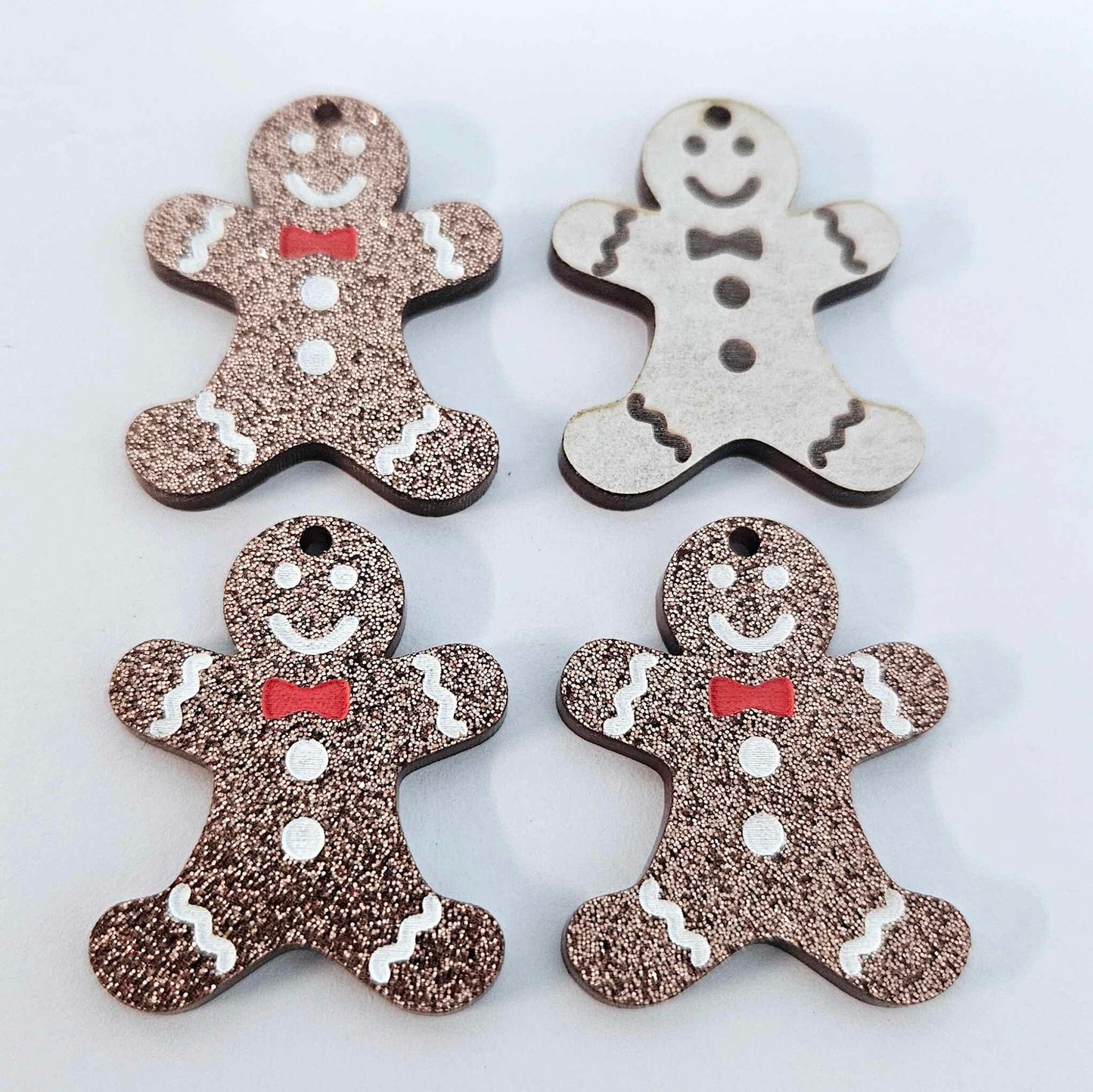 35mm COPPER GLITTER Acrylic GINGERBREAD MEN