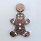 35mm COPPER GLITTER Acrylic GINGERBREAD MEN