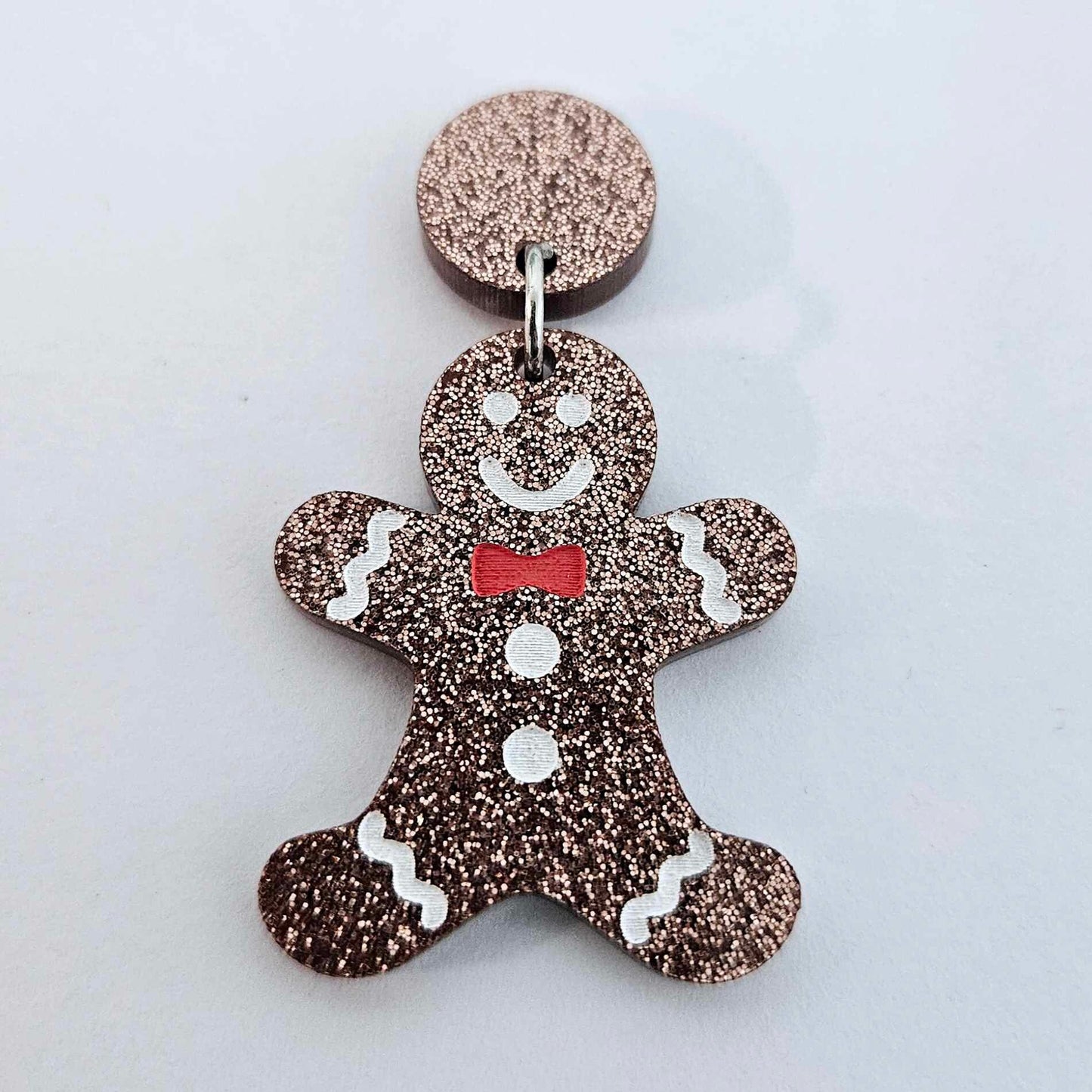 35mm COPPER GLITTER Acrylic GINGERBREAD MEN