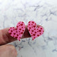 23mm PINK with RED HEARTY Hearts