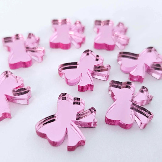 16mm PINK MIRROR Acrylic BOWS