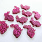 15mm HOT PINK GLITTER Acrylic BUNNIES