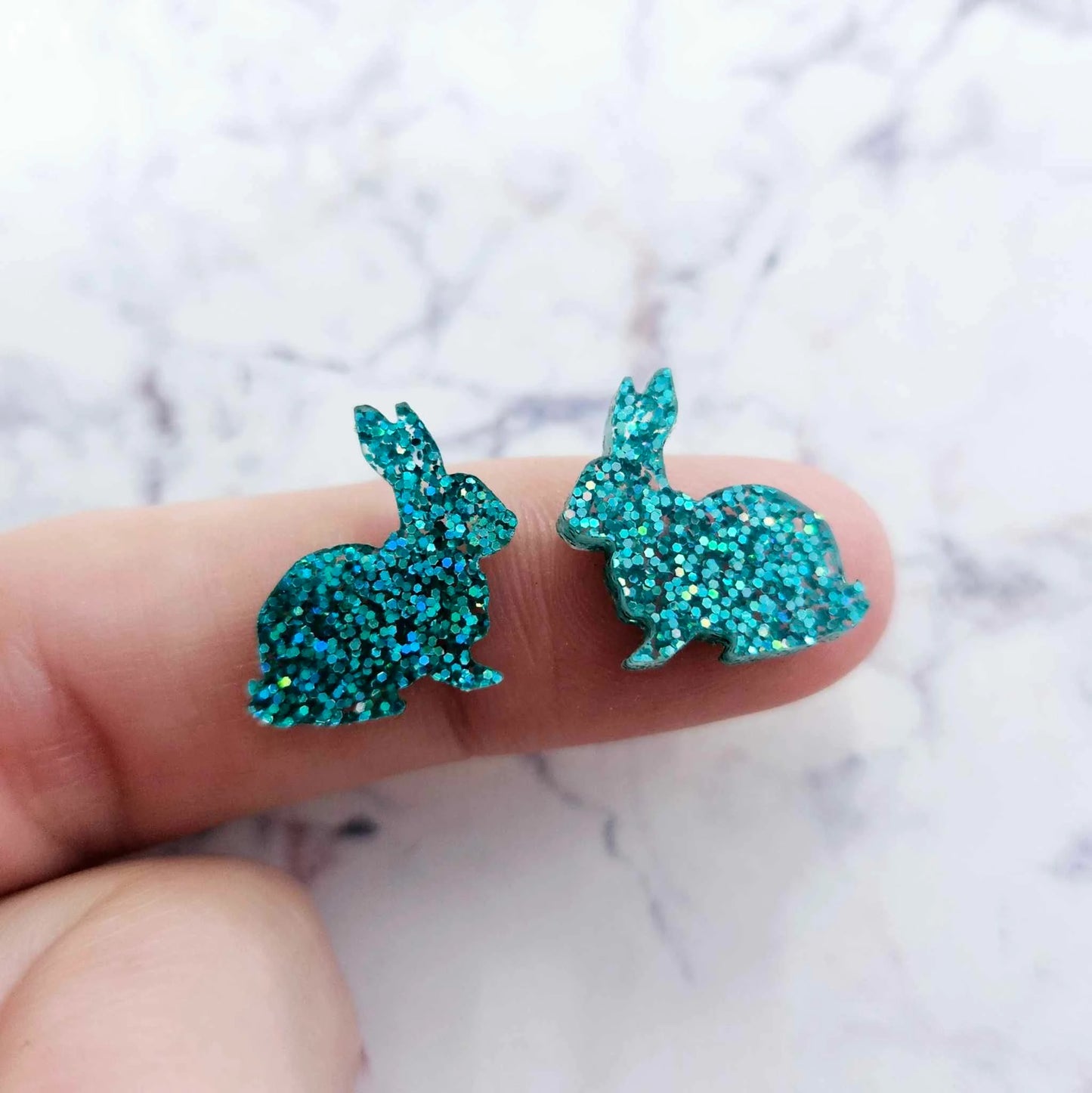 15mm FINE GLITTER Acrylic BUNNY Mixed Pack