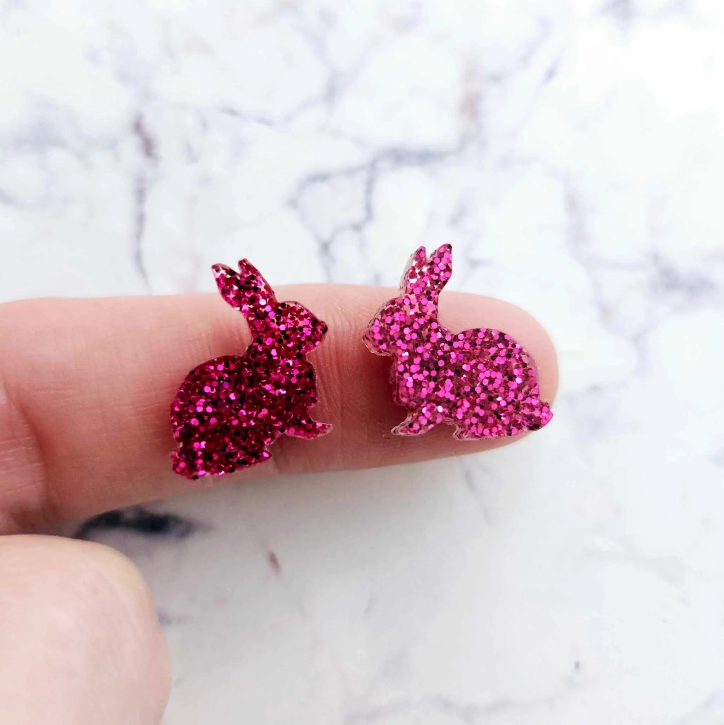 15mm FINE GLITTER Acrylic BUNNY Mixed Pack