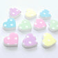 10mm POLKA DOT Acrylic HEART MIXED PACK