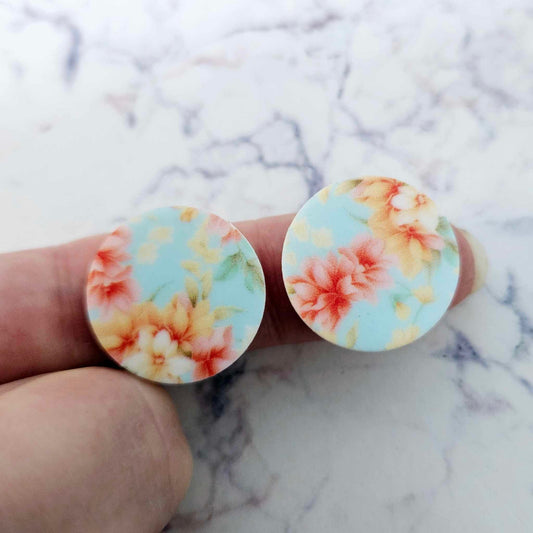 20mm FLORAL BLOOM Acrylic CIRCLES