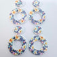 33mm HAWAII DREAM Acrylic MINI HOOPS, with toppers