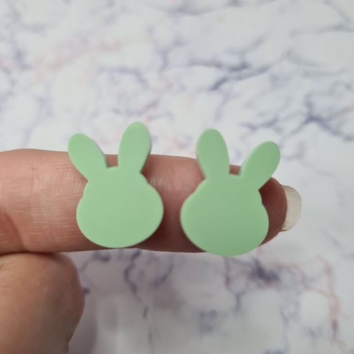 18mm PASTEL Acrylic BUNNIES MIXED PACK