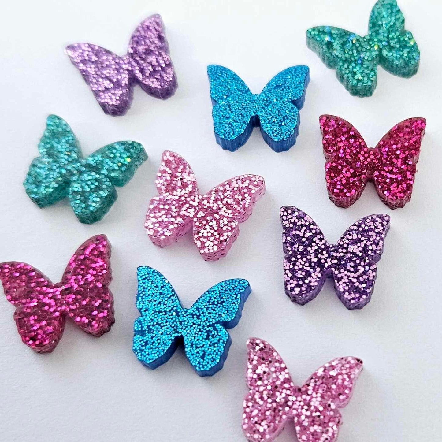 15mm GLITTER Acrylic BUTTERFLY MIXED PACK