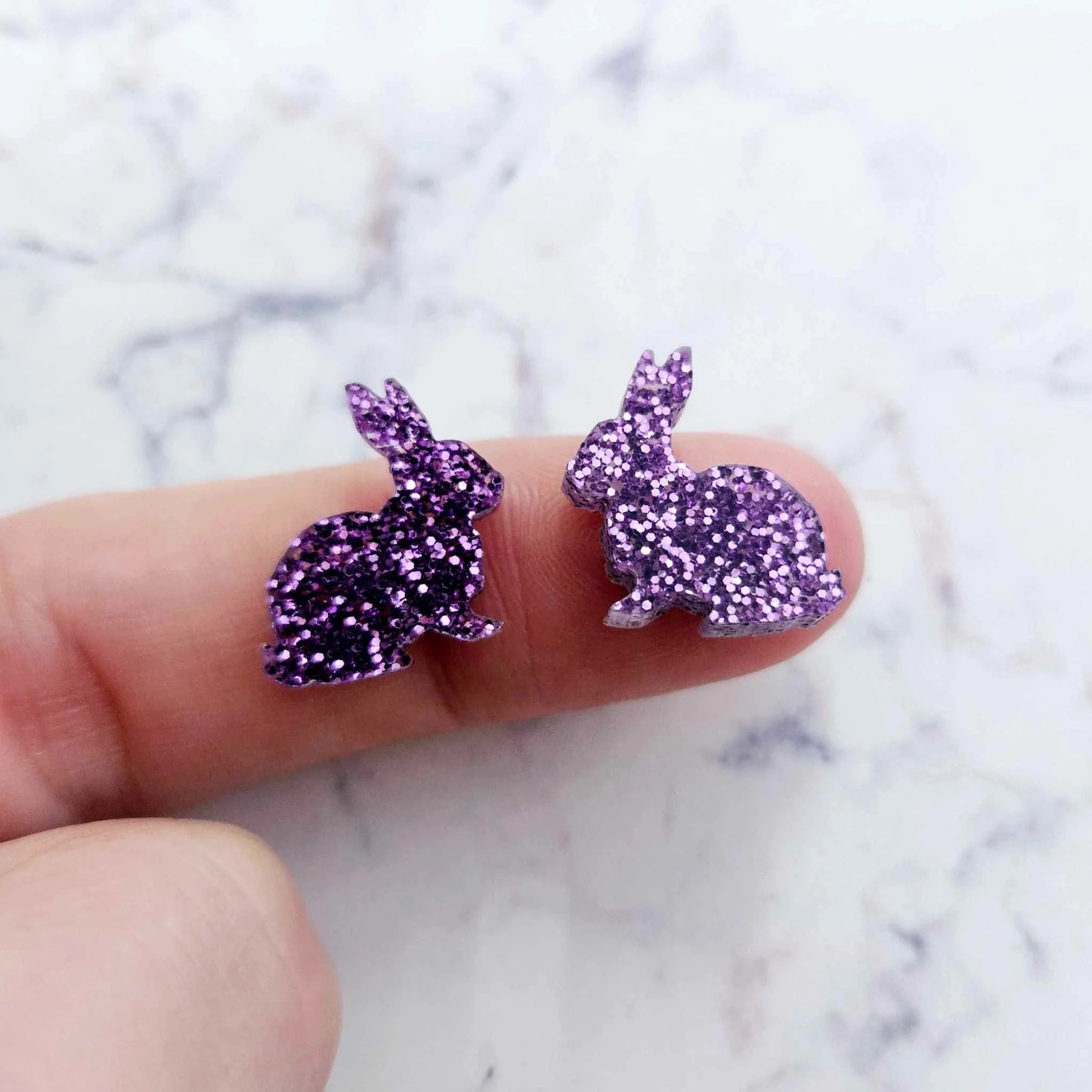 15mm FINE GLITTER Acrylic BUNNY Mixed Pack